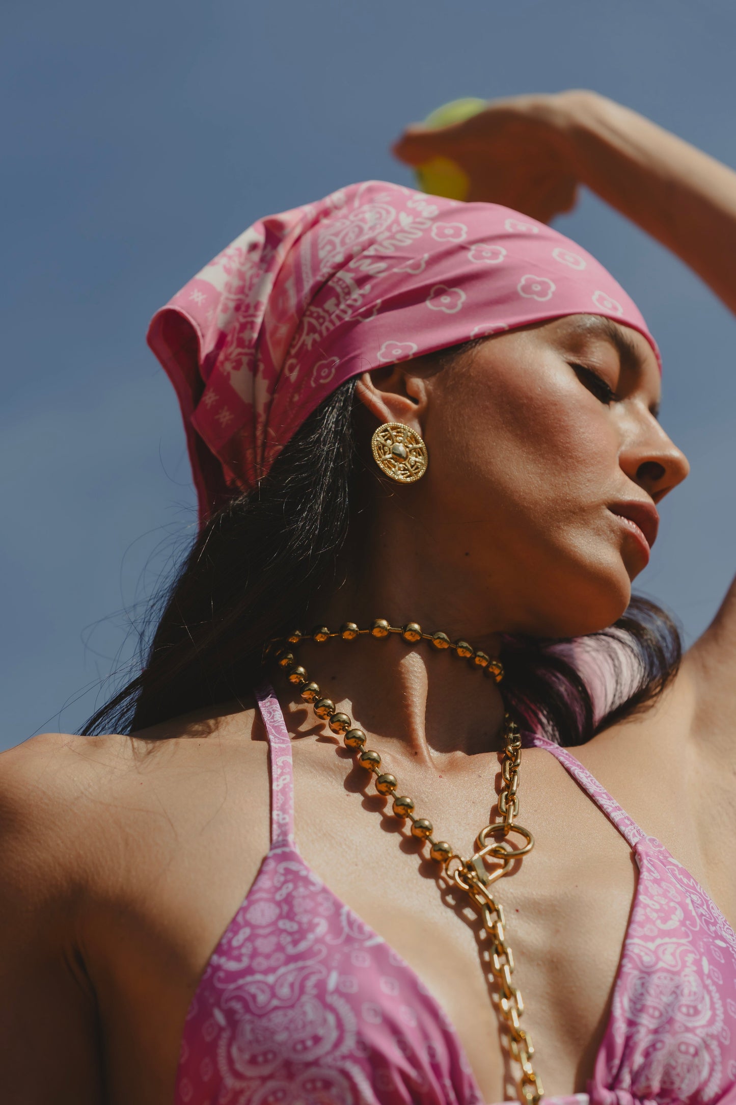 BANDANA PINK SCARF Flor Amazona Colombia