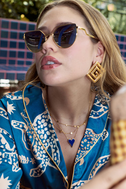 KUNA EARRINGS Flor Amazona Colombia