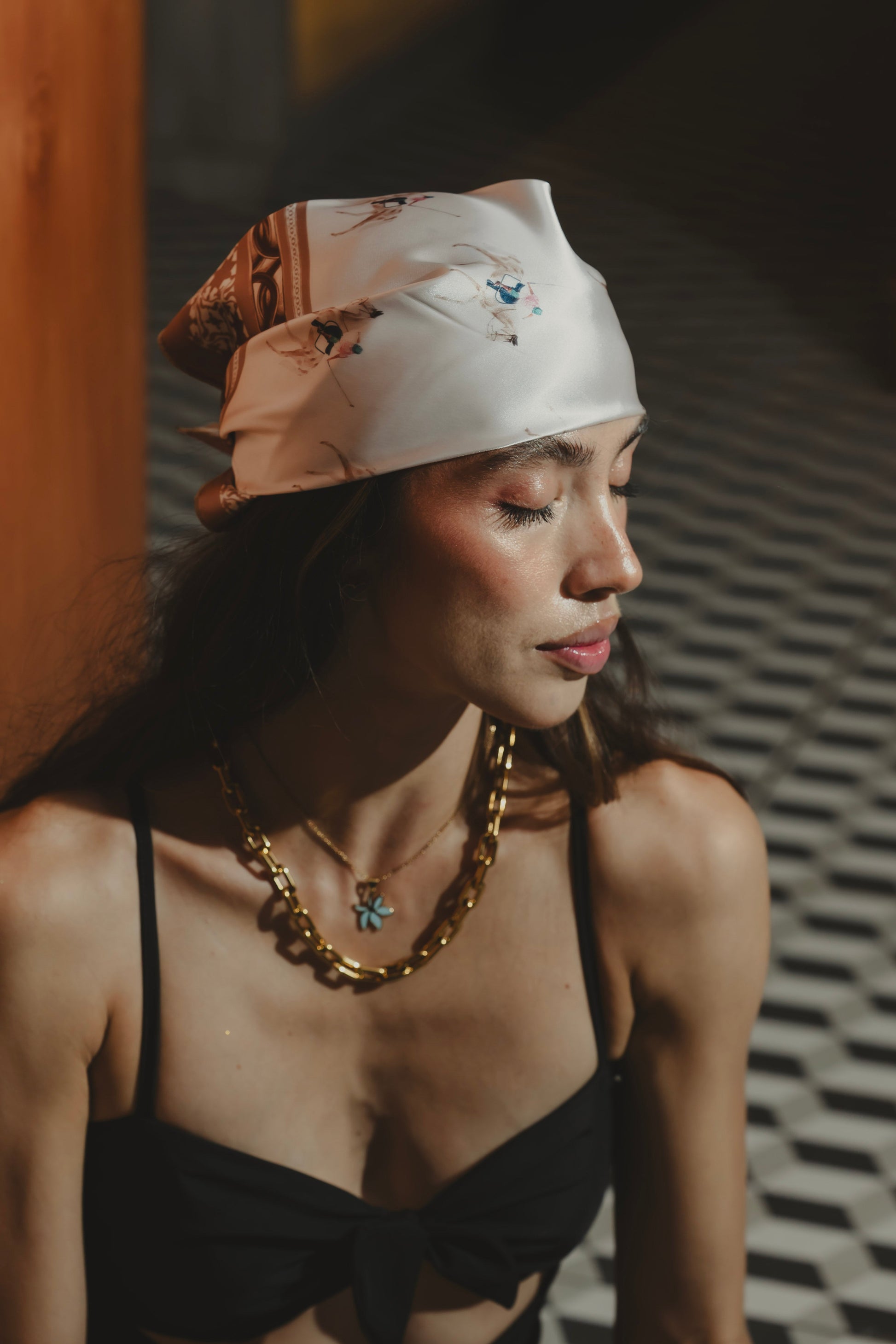 POLO CHAMPAGNE SCARF Flor Amazona Colombia