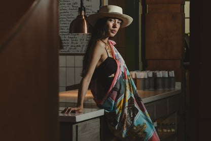 PINK SANTA MARTA 500 AÑOS BEACH WRAP Flor Amazona Colombia