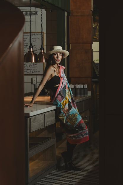 PINK SANTA MARTA 500 AÑOS BEACH WRAP Flor Amazona Colombia