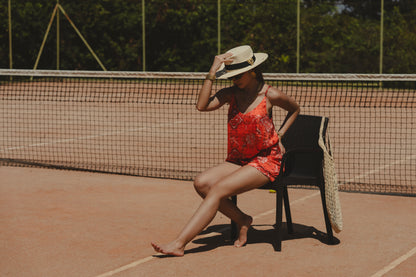 PIJAMA SHORT AZULEJOS RED