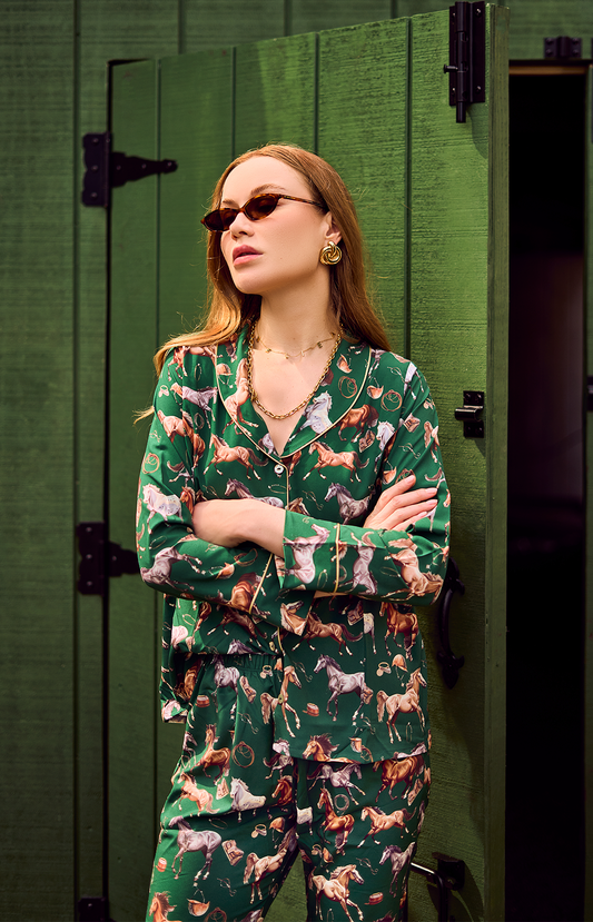 GREEN HORSES PJ SET Flor Amazona Colombia