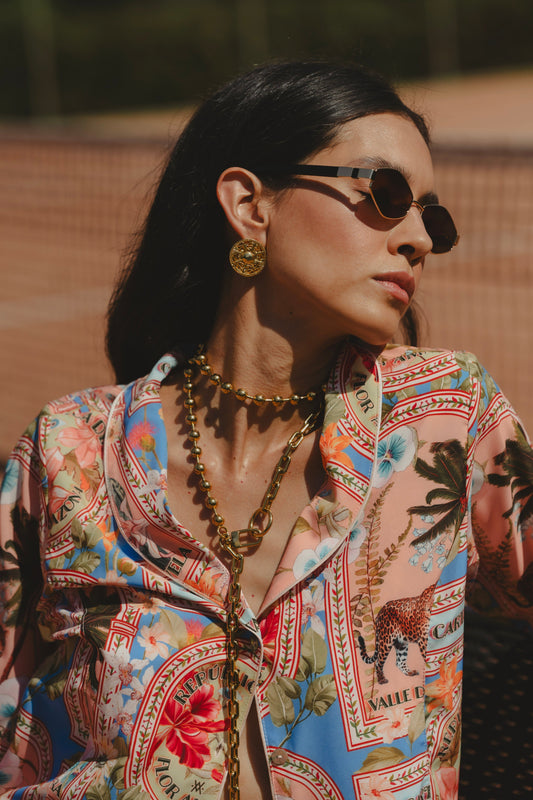 TINY MACONDO EARRINGS Flor Amazona Colombia