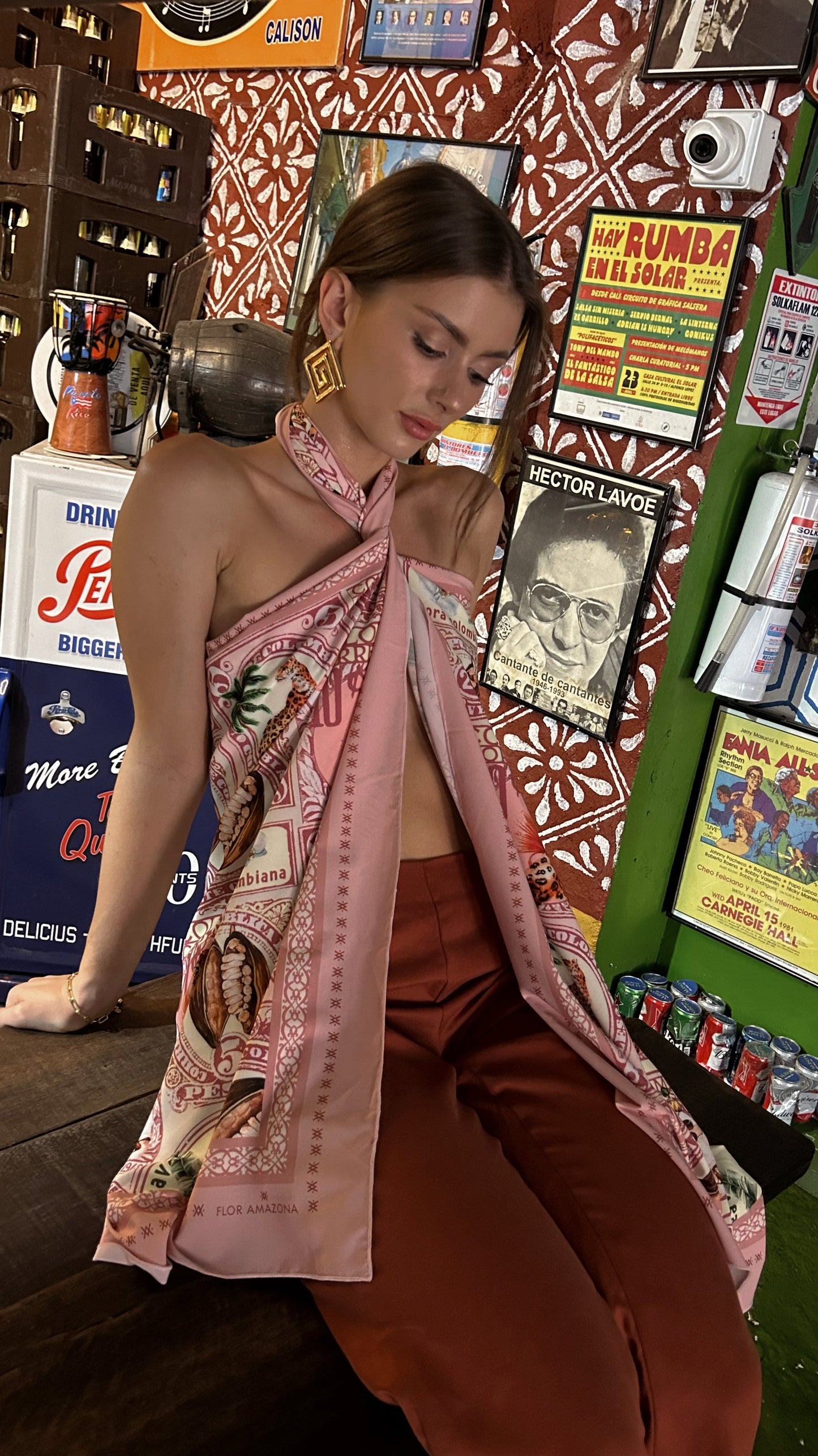 Stamp Pink Beach Wrap Flor Amazona Colombia