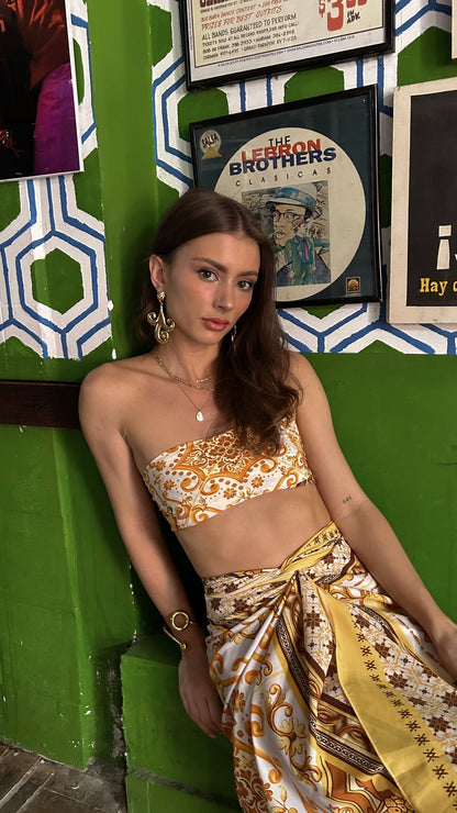 Azulejos Yellow Beach Wrap Flor Amazona Colombia