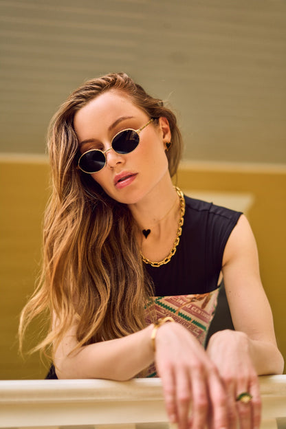 Gold Alessia Sunglasses Flor Amazona Colombia