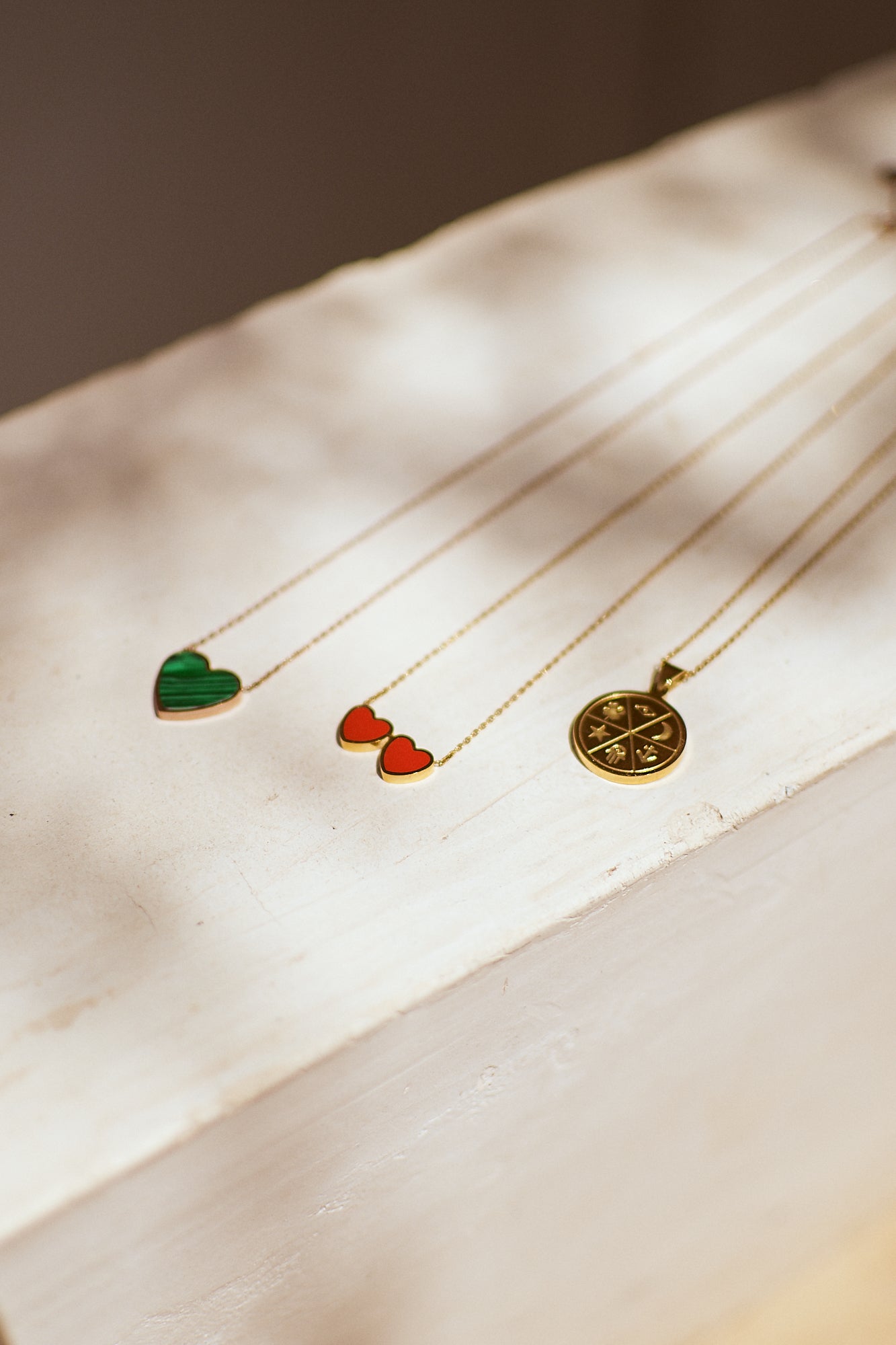 Double Heart Necklace Flor Amazona Colombia