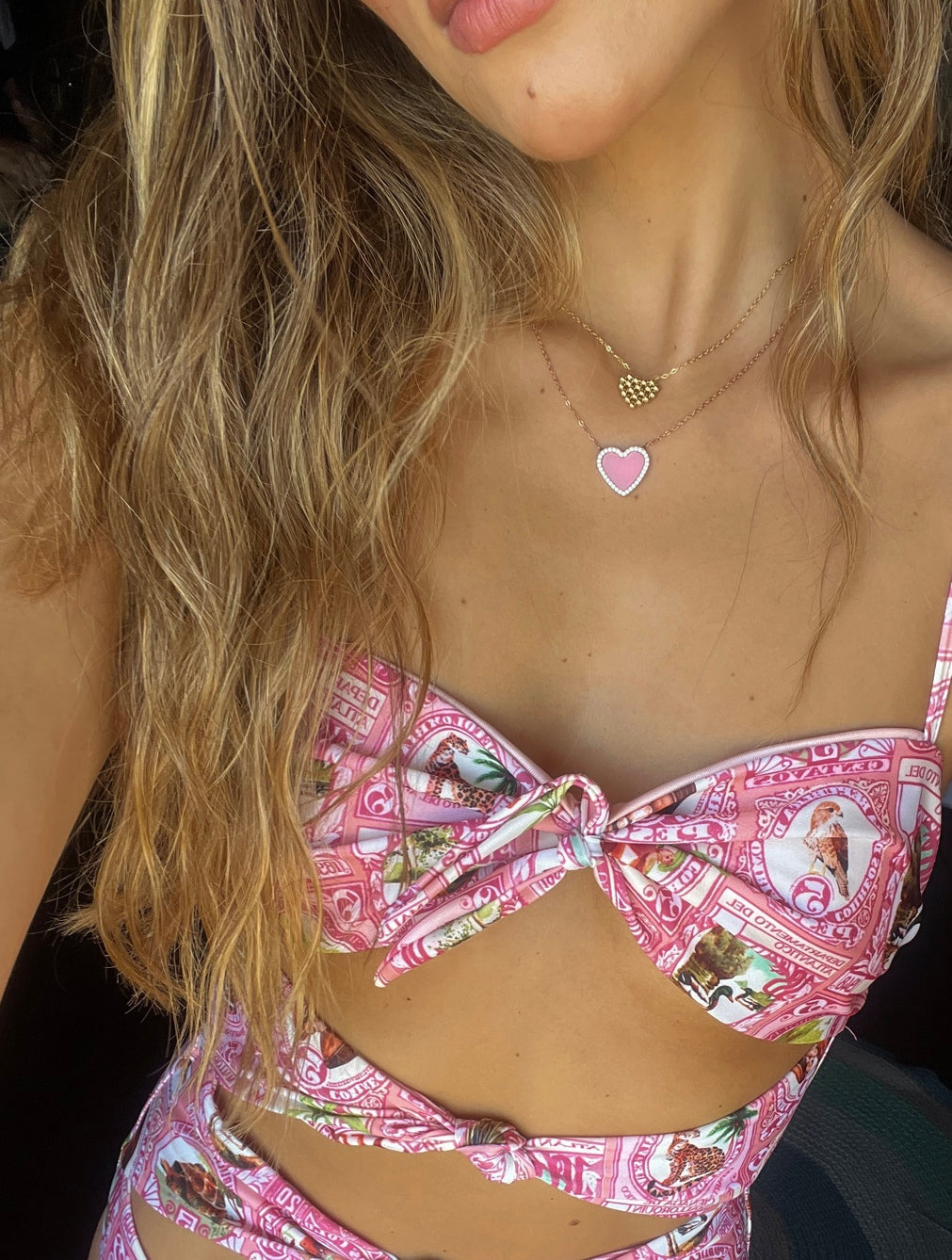 Pink Sparkles Necklace Flor Amazona Colombia