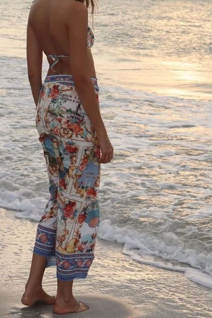 Heráldica Beach Wrap Flor Amazona Colombia